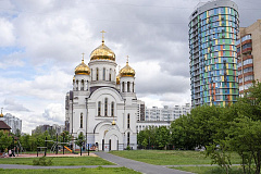 Храм Всех Святых в ЮЗАО украсят архитектурной подсветкой